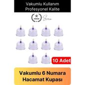 Svein Dayanıklı 10 Adet 6 Numara Hacamat Masaj Kupası - Altın