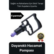 Svein Kaliteli Dayanıklı Tüm Kupalara Uyumlu Islak Kuru Kullanım 4 Parmak Hacamat Çekme Vakum Pompası - Altın