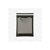 SVS ETİKET PLASTİK Tek Tarafı Şeffaf Kargo Poşeti - 25x30 Cm - Siyah - 100 Adet