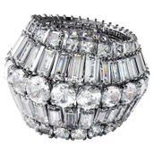 Swarovski 5598341 Hyperbola:Rıng L Rows Whıte/Rhs 55 Swarovski Yüzük