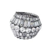 Swarovski 5610392 Hyperbola:Rıng L Rows Whıte/Rhs 58 Swarovski Yüzük