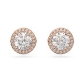 Swarovski 5636275 Constella Stud Pave Beyaz Pembe Altın Rengi Kaplama Küpe