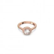 Swarovski 5639404 55 Constella Round Pave Beyaz Pembe Altın Rengi Kaplama Yüzük