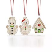 Swarovski 5701511 Holiday Cheers Ornament Set Gingerbread Ev Dekorasyonu