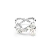 Swarovski 5714377 Matrix Ring Pearl Open White-Rhs 52 Yüzük