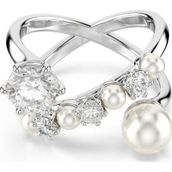 Swarovski 5714378 Matrix Ring Pearl Open White-Rhs 58 Yüzük