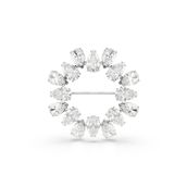 Swarovski 5714646 Matrix Brooch Pear White-Rhs Broş