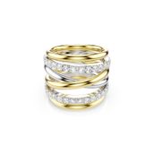 Swarovski 5740412 Hyperbola Ring Whi-Mix 60 Yüzük