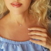 Swarovski Taşlı Hayalet Gümüş Kolye