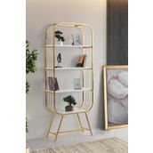 Sweet Home Masa Sandalye Metal Kitaplık 4 Raflı Ev Ofis Rafı Dosya Kitap Rafı
