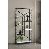 Sweet Home Vega Metal Kitaplık 6 Raflı Ev Ofis Rafı Dosya Kitap Rafı Siyah