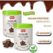 Sweetwell Çikolata Aromalı Vegan Bezelye Proteini Tozu 400 gr x 2 Adet - %83 Protein Içerir Pae Protein Powder Chocolate
