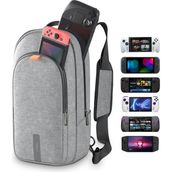 Syntech Taşıma Çantası – Steam Deck OLED / Rog Ally x / Rog Xbox Ally x / Legion Go S / Nintendo Switch 2 / Ps Portal Uyumlu, Geniş Saklama Alanlı Konsol ve Aksesuar Seyahat Omuz Çantası – Gri