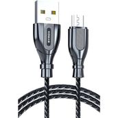 Syrox C121M Ultron Siyah 2A 1 mt Metal Örgü Micro USB Data/Şarj Kablosu