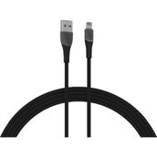 Syrox C136AL 2.4A 1.21 mt RGB Ledli Örgülü USB-A Lightning Siyah Şarj ve Data Kablosu