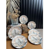 TABAK EVİ Maiden Chic Porselen Pasta Tabağı 21cm 6 Kişilik 6 Parça