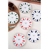 Tabak Evi Porselen Acem Zade Karma Çay Tabağı 11,8cm 6 Lı - 0 - 99 ml