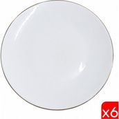 Tabak Evi Porselen Chic Altın Yaldızlı Pasta Tabağı 20,50CM 6 Lı - 20 cm