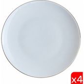 Tabak Evi Porselen Chic Altın Yaldızlı Servis Tabağı 24,50CM 4 Lü - 24 cm