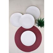 Tabak Evi Porselen Chic Servis Tabağı 24,50CM 4 Lü - Krem