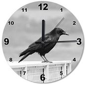 Tablomega Kara Karga The Crow Ahşap Duvar Saati