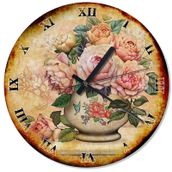 Tablomega SAAT-1352-50 Vazoda Güller 50cm Çap Duvar Saati