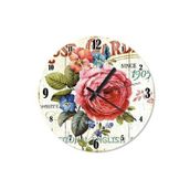 Tablomega Saat-1366-30 Kırmızı Gül Kuruluş 1905 Özel Tasarım 30 cm Duvar Saati