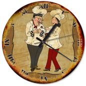 Tablomega SAAT-1461-50 Şef Aşçılar Dekoratif 50cm Çap Duvar Saati