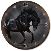 Tablomega SAAT-574-30 Siyah Yarış Atı Analog 30 cm Çap Duvar Saati