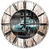 Tablomega Saat-61-30 Yeşil Volkswagen Ahşap 30 Cm Çap Duvar Saati