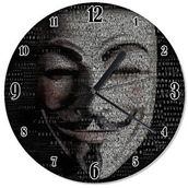 Tablomega V For Vendetta Maske Mutafak Tipi 30x30 cm Duvar Saati