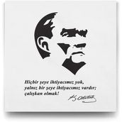 Tabloshop Atatürk Sözleri 90x90 cm Tablo