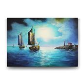 Tabloshop Gece Deniz Manzarası 125x80 cm Tablo