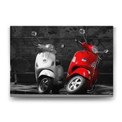 Tabloshop Kırmızı Vespa Motor 60x40 cm Tablo