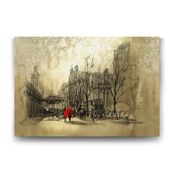 Tabloshop Kırmızılı Aşıklar 140x100 cm Tablo
