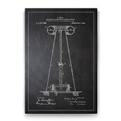 Tabloshop Nikola Tesla Patent 50x75 cm Tablo