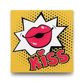 Tabloshop Popart Öpücük 100x100 cm Tablo