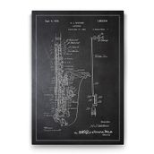 Tabloshop Saksafon Patenti 70x100 cm Tablo