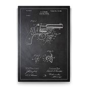 Tabloshop Smith Wesson Silah Patent 100x140 cm Tablo