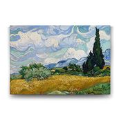 Tabloshop Vincent Van Gogh Selvi Ağaçlı Buğday Tarlası 90x60 cm Tablo