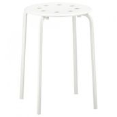 Tabure,Beyaz Ikea Genislik 40Cm Beyaz Renk Yuvarlak Tabure