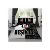 Taç Beşiktaş Parçalı Logo Lisanslı Çift Kişilik Nevresim Takımı