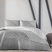 Taç Crumbly Gri Ranforce Çift Kişilik Nevresim Takımı