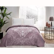 Taç Lorena Kahve Çift Kişilik Pamuk Battaniye