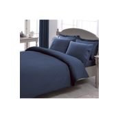 Taç Premium Basic Stripe Lacivert Saten Çift Kişilik Nevresim Takımı