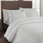 Taç Saten Delux Diamond Bej Çift Kişilik Nevresim Takımı