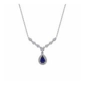 Tahal 0.74 Karat Pırlanta Safir Kolye