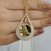 Takıhan 60 cm Damla Model Altın Kaplamalı 925 Ayar Gümüş Kolye