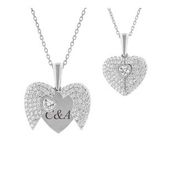 Takıhan Kalp Tasarımlı İsim Harf Yazılabilir Açılıp Kapanabilir 925 Ayar Gümüş Kadın Kolye