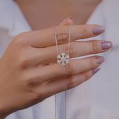 Takıhan Kar Tanesi Tasarımlı 925 Ayar Gümüş Kadın Kolye